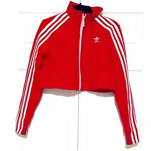 Adidas cropped track jacket